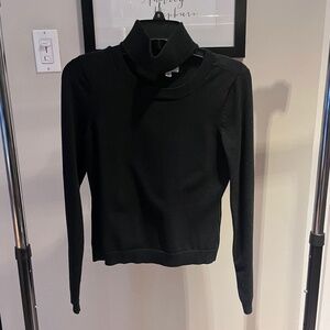 525 America Black Mock Neck Knit Sweater - Size S